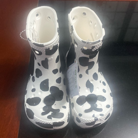 🆕 CROCS Kids CLASSIC “I AM DALMATIAN” Rain Boot TODDLER C 8 & C10⚫️⚪️ Unisex - Picture 1 of 12